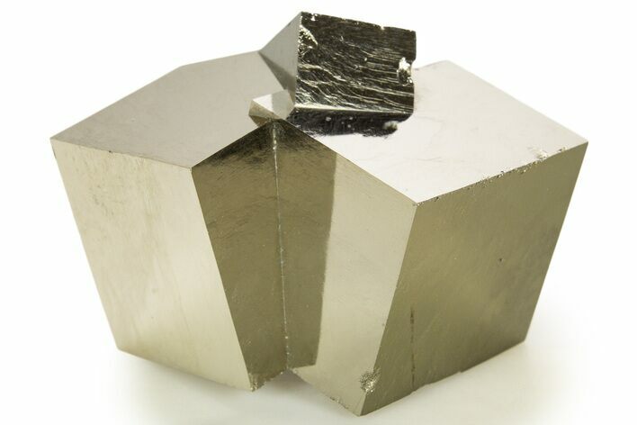 Shiny, Natural Pyrite Cube Cluster - Navajun, Spain #337905